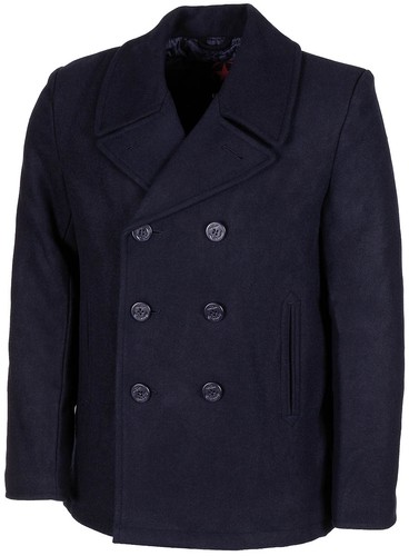 Navy marine pea coat tuch - marine,