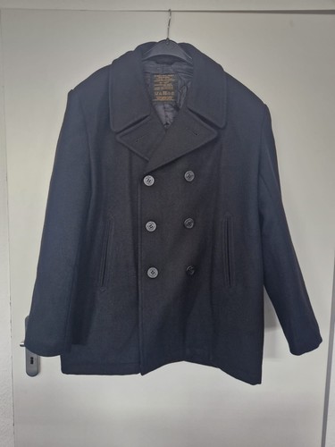 Navy pea coat deck jacket - us,