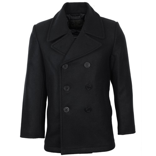 Schwarzer pea coat der - schwarzer,