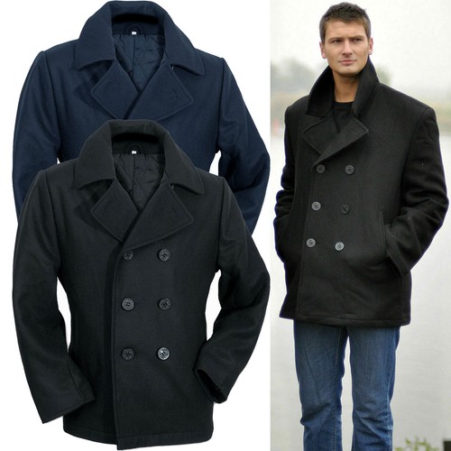 Navy pea coat 5xl marine - pea, xs-5xl